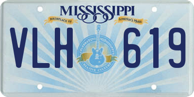 MS license plate VLH619