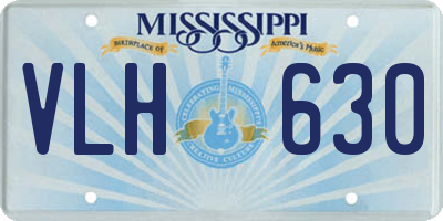 MS license plate VLH630