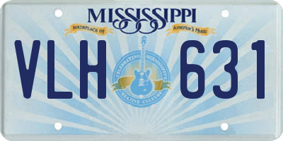 MS license plate VLH631