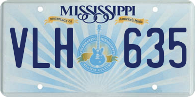 MS license plate VLH635
