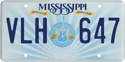 MS license plate VLH647