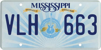MS license plate VLH663