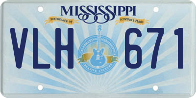 MS license plate VLH671