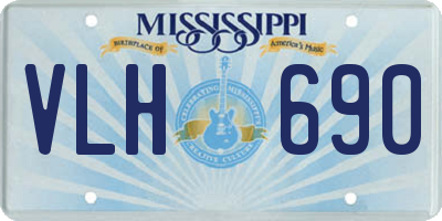 MS license plate VLH690