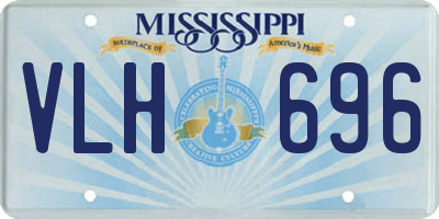 MS license plate VLH696