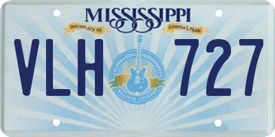 MS license plate VLH727