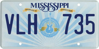 MS license plate VLH735