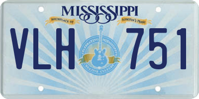 MS license plate VLH751