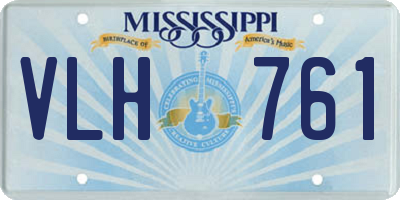 MS license plate VLH761