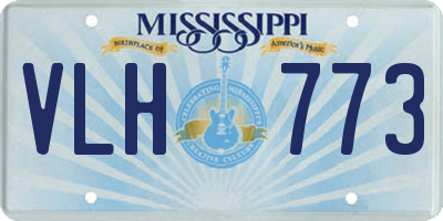 MS license plate VLH773