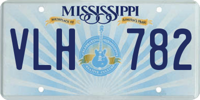 MS license plate VLH782