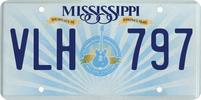 MS license plate VLH797