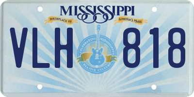 MS license plate VLH818