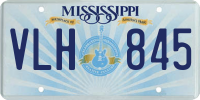 MS license plate VLH845