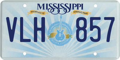 MS license plate VLH857