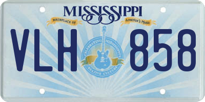 MS license plate VLH858