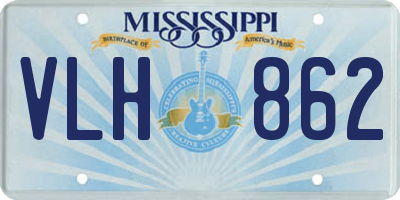 MS license plate VLH862