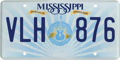 MS license plate VLH876