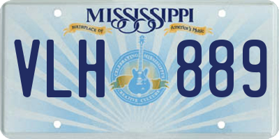 MS license plate VLH889