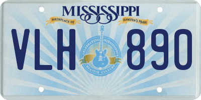 MS license plate VLH890