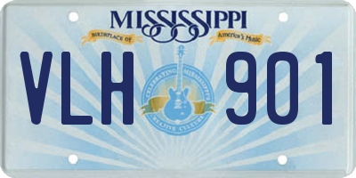 MS license plate VLH901