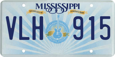 MS license plate VLH915
