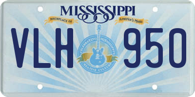 MS license plate VLH950