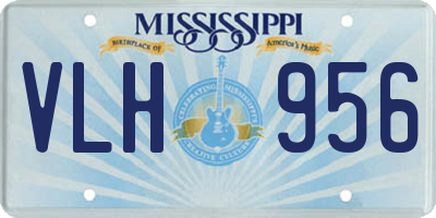 MS license plate VLH956