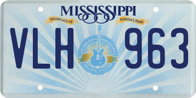 MS license plate VLH963