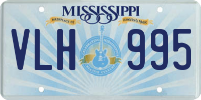 MS license plate VLH995