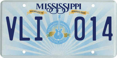 MS license plate VLI014