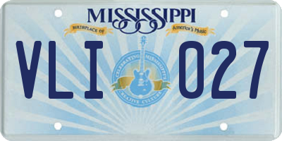MS license plate VLI027