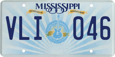MS license plate VLI046