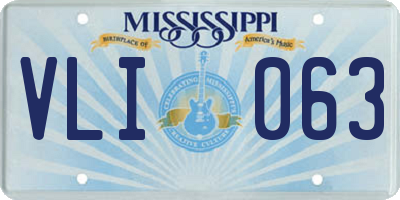 MS license plate VLI063