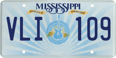 MS license plate VLI109