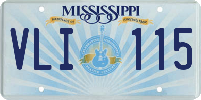 MS license plate VLI115