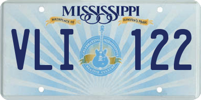 MS license plate VLI122