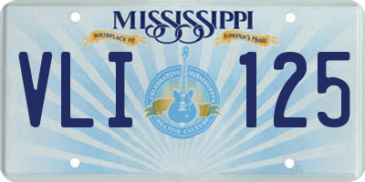 MS license plate VLI125