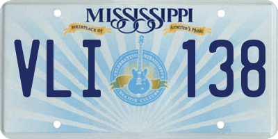 MS license plate VLI138