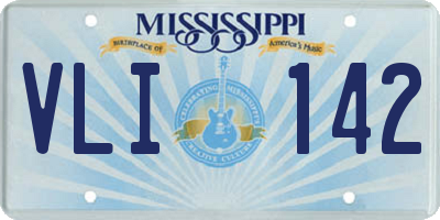 MS license plate VLI142