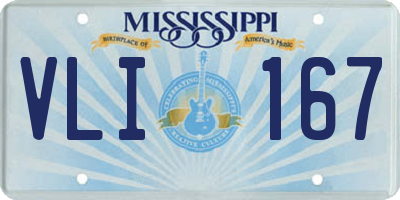 MS license plate VLI167