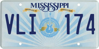 MS license plate VLI174