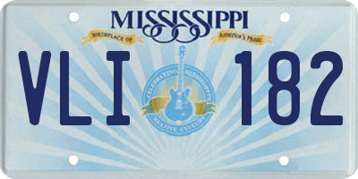 MS license plate VLI182