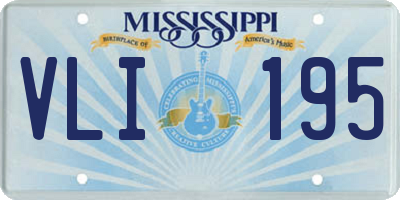 MS license plate VLI195