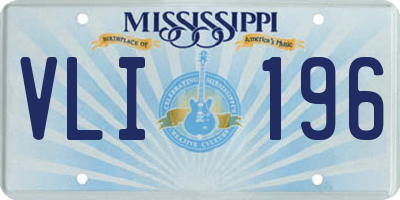 MS license plate VLI196