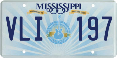 MS license plate VLI197