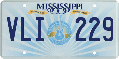 MS license plate VLI229