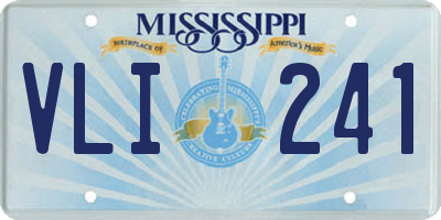 MS license plate VLI241