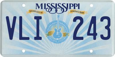 MS license plate VLI243