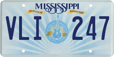 MS license plate VLI247